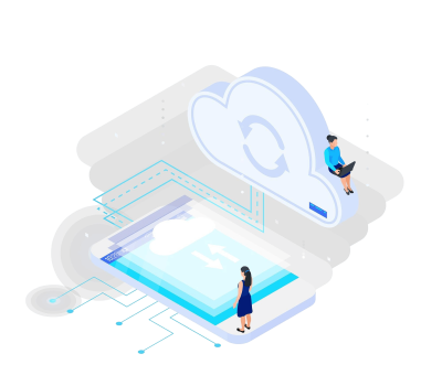 cloud-services-isometric-composition-with-icons-tablet-screens-syncing-cloud-with-human-characters-vector-illustration-min